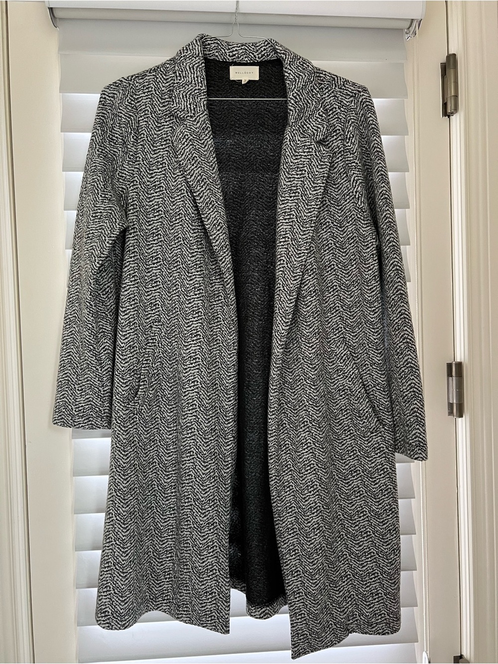 Meloday open front trench coat